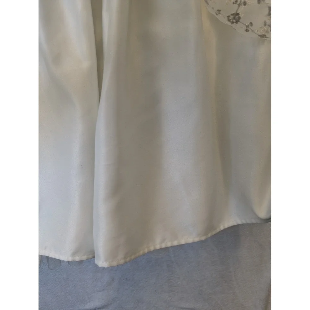American Princess‎ Kids Ivory Gold Floral Embroidered Tulle Formal Dress